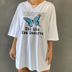 * Women S or L Butterfly  Graphic Oversize Shirt